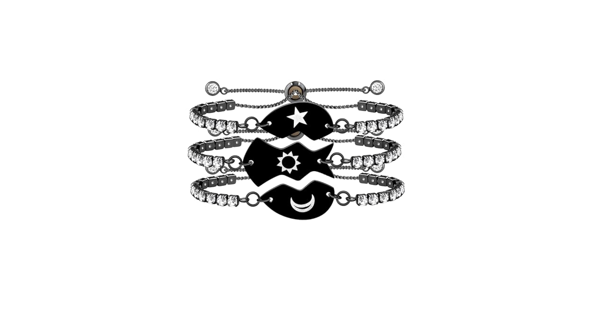 Amazon.com: Uloveido 3 Pcs Black Puzzle Heart Piece Best